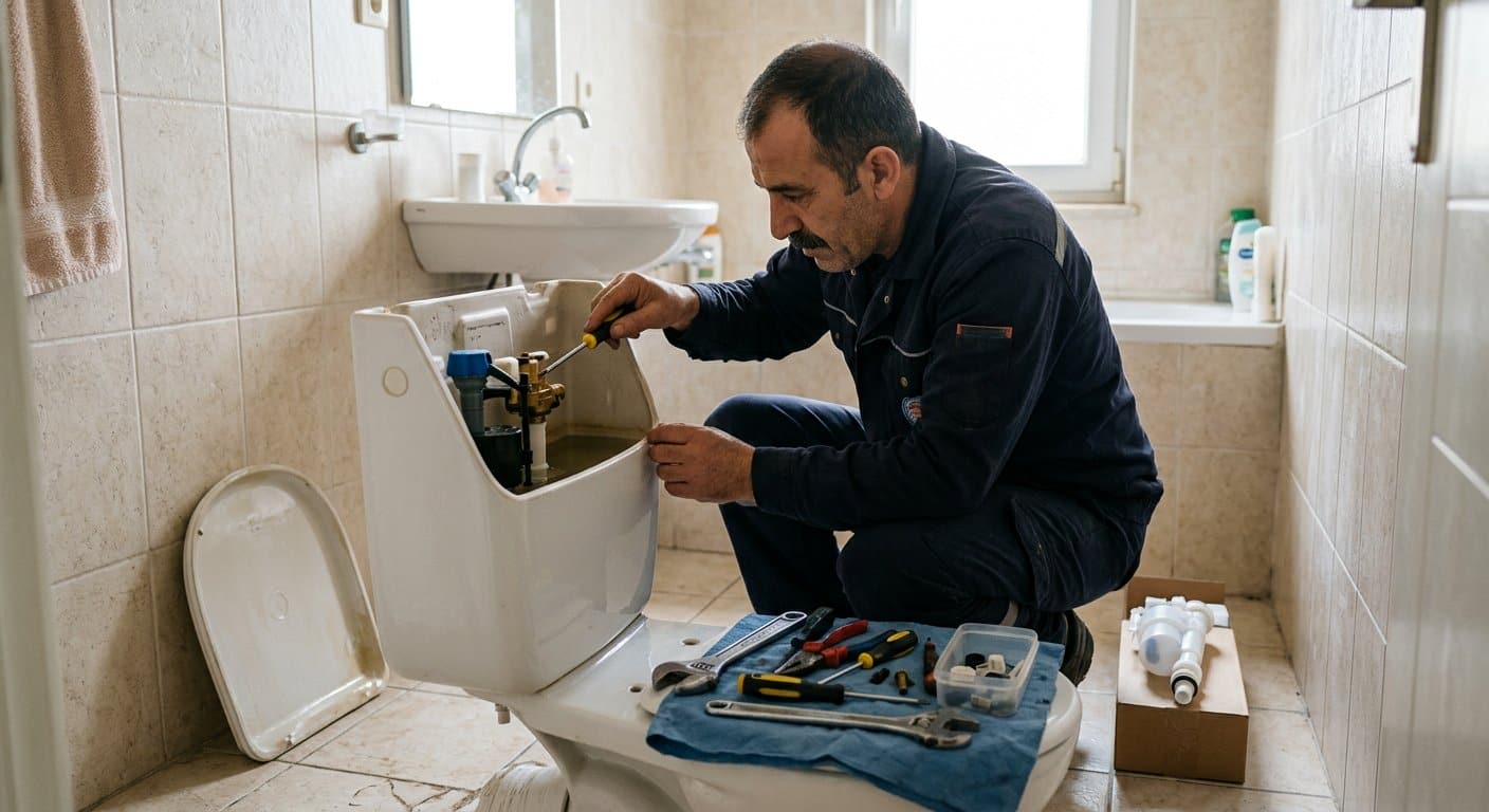 Klozet ve Rezervuar Tamiri bağlantı kontrolü